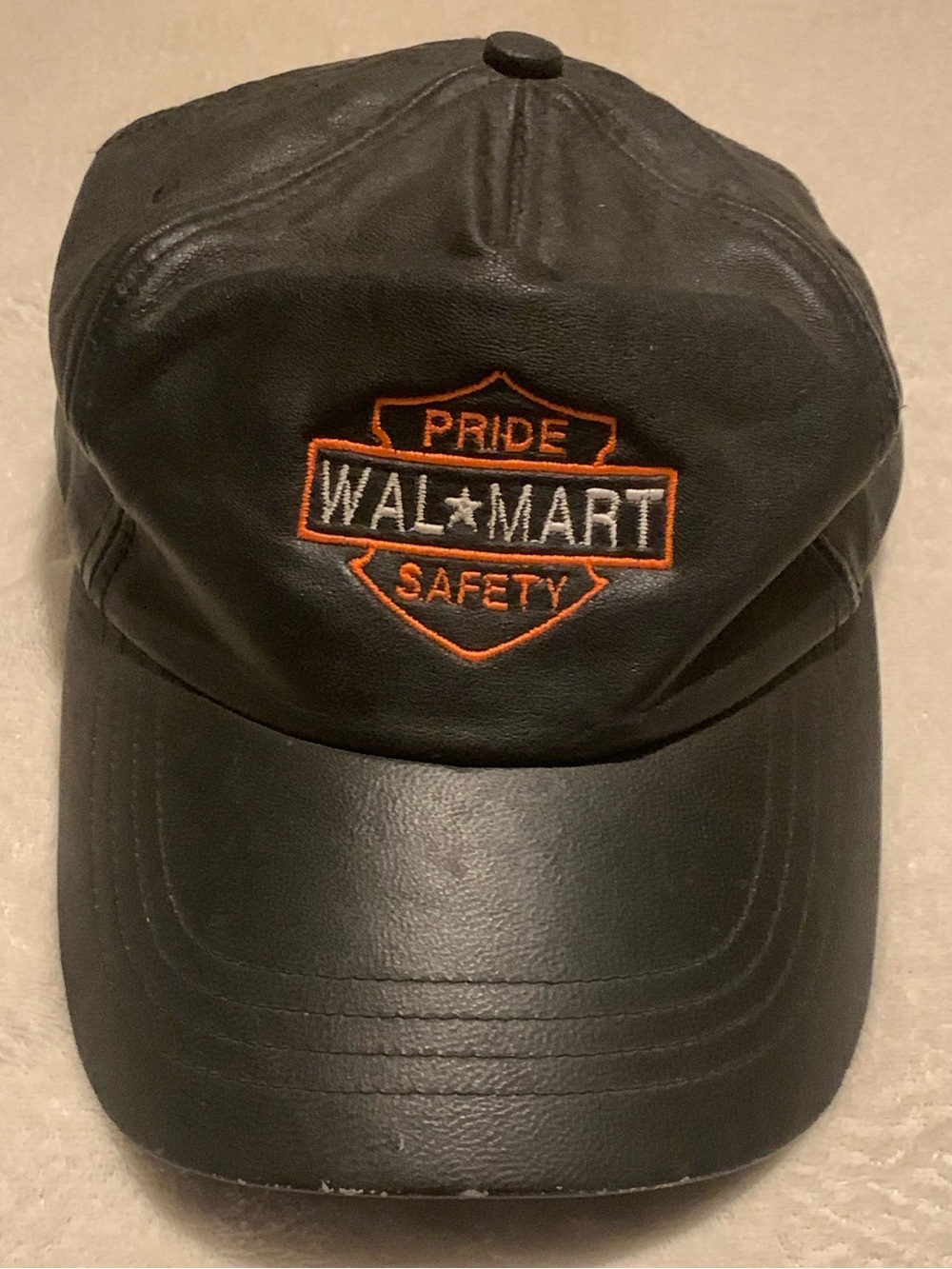 Leather WalMart hat